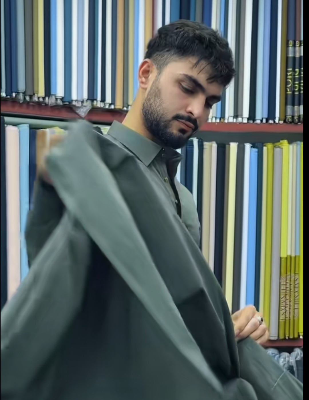 Mehndi Green - Raja Fabric Signature